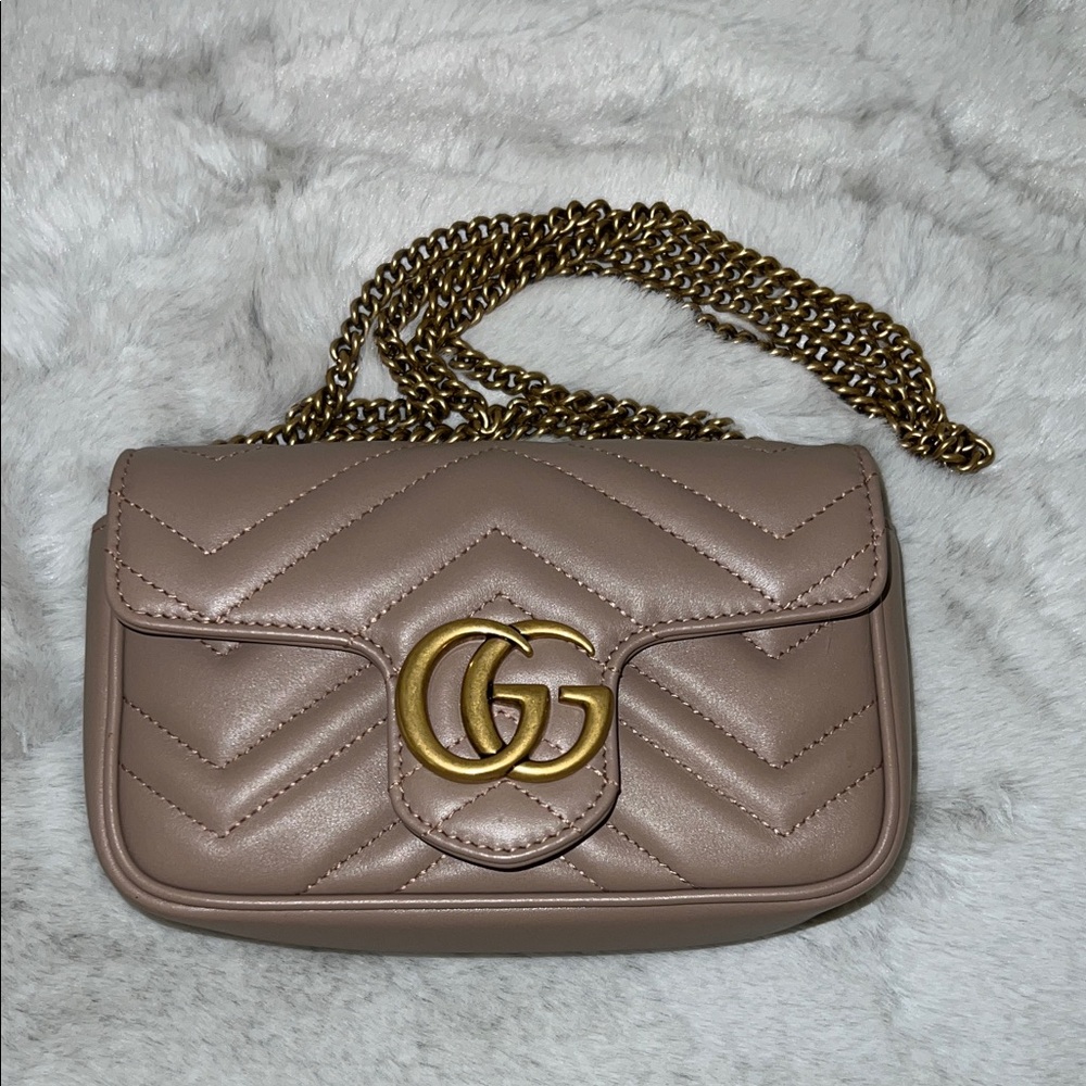 Authentic Gucci super mini GG chain shoulder bag